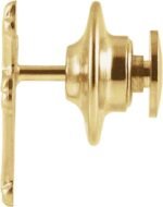 Yellow Gold Religious Faith Cross Lapel Pin 15x10.5mm - Brooches and Pin for Men - Image 2