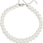 Classic Pearl Necklace for Women - White Pearl Necklace, Elegant Jewelry - Pearl Strands, Pearl Jewelry for Women