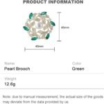 Gold Vintage Crystal Moissanite and Pearl Wreath Brooch - Elegant Coat Pin, Perfect for Formal Occasions - Image 2