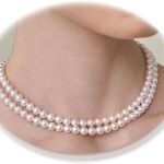 Pearl Standard Necklace for Women 6mm Pearl Choker Chain Necklace Gifts for Women Mom Grandma