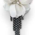 Orchid Brooch. Porcelain Brooch.