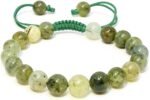 Bracelet – Healing Crystal Bracelet for Women, Men – Chic Gemstone Bracelet for Men and Women – 8mm Round Bead Bracelets for Spiritual Healing, Protection, Positive Energy