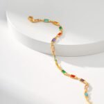 Dainty Gold Bracelets for Women, 18 Gold Plated Adjustable Evil Eye/Butterfly/Beaded/Pearl/Heart/Turquoise Handmade Bracelet for Women - Image 2