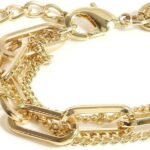 Waterproof Gold Chain Bracelet For Women Non Tarnish,14K Gold Plated Link Dainty Bracelets Stake Layered Bracelet Set Hypoallergen Gold Jewelry