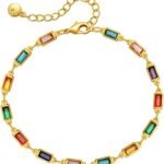 Dainty Gold Bracelets for Women, 18 Gold Plated Adjustable Evil Eye/Butterfly/Beaded/Pearl/Heart/Turquoise Handmade Bracelet for Women