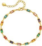 Dainty Gold Bracelets for Women, 18 Gold Plated Adjustable Evil Eye/Butterfly/Beaded/Pearl/Heart/Turquoise Handmade Bracelet for Women