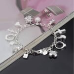 S925 Silver Thirteen Hanging Pieces Bracelet for Women Gift Bracelets & Bangles Jewelry - Image 2