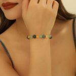 3pcs Wealth Money Bracelets,Healing Crystal Citrine African Turquoise Bracelets for Women Men,Lucky Feng Shui 8mm Natural Stone Green Aventurine Beaded Spiritual Gemstone Jewelry Gifts - Image 2