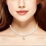 Natural Freshwater Pearl Choker Necklace for Women, Trendy 14K Gold Plated Pearl Necklaces Handmade Jewelry Gift - Image 2