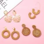 16 Pairs Trendy Acrylic Rattan Earrings for Women-Fashion Statement Earrings Boho Drop Dangle Christmas Earrings for Women Jewelry Set - Image 2