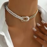 Gold Choker Necklaces for Women - Dainty Necklace 18k Gold Plated Choker Necklace Simple Gold Charm Jewelry For Women - Image 2