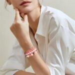 4pcs Beaded Bracelets for Women,Natural Healing Crystal Gemstones Bracelet,Anxiety Stress Relief Bracelet Handmade purple Jewelry Gifts for Women - Image 2