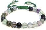 Bracelet – Healing Crystal Bracelet for Women, Men – Chic Gemstone Bracelet for Men and Women – 8mm Round Bead Bracelets for Spiritual Healing, Protection, Positive Energy
