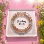 Natural crystal bracelet featuring 13mm beads and silver accents, handcrafted and one-of-a-kind. This versatile, high-end stretchy bead bracelet for women is perfect for personal wear or as a gift. - Image 2