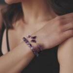 Amethyst Bracelet For Women Anxiety Amethyst Beaded Bracelets Butterfly Charms Healing Stone Layered Bracelet Gifts For Women - Image 2