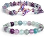 Amethyst Bracelet For Women Anxiety Amethyst Beaded Bracelets Butterfly Charms Healing Stone Layered Bracelet Gifts For Women