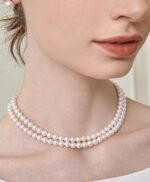 Pearl Standard Necklace for Women 6mm Pearl Choker Chain Necklace Gifts for Women Mom Grandma - Image 2
