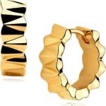 Cubic Zirconia  Earrings 14k Gold Plated Tiny Earrings Small  Hoop Earrings Simple Lightweight Hoops Gift for Women