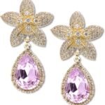 Small Hoop Dangle Earrings for Women, Trendy Dainty Rhinestone  Dangling Prom Wedding Leaf Flower Snowflake Butterfly Fashion Jewelry