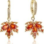 Small Hoop Dangle Earrings for Women, Trendy Dainty Rhinestone  Dangling Prom Wedding Leaf Flower Snowflake Butterfly Fashion Jewelry