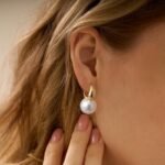 Pearl Earrings for Women, Dainty 14K Gold Plated/925 Sterling Silver Drop Quality Handpicked AAA+ Freshwater Cultured Round Pearls Dangle Earrings Wedding Jewelry for Women Gifts - Image 2